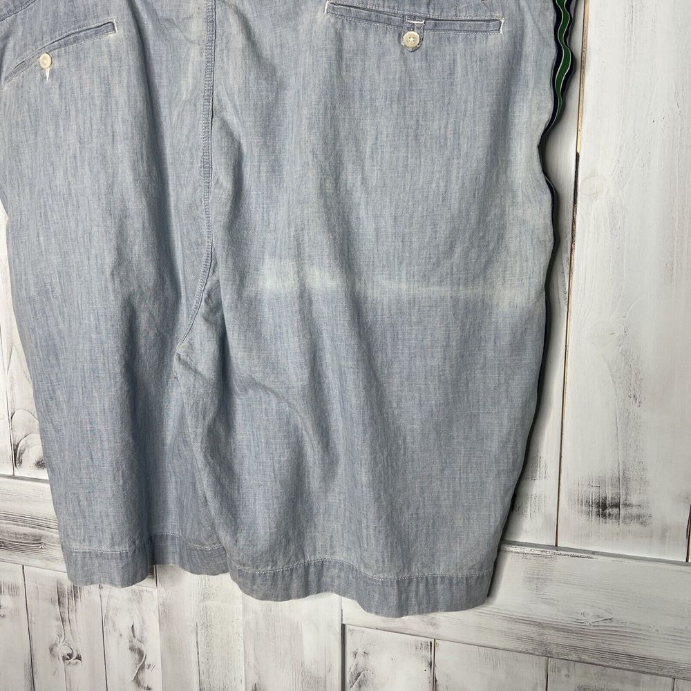 MENS POLO RALPH LAUREN BLUE‎ CHAMBRAY RIBBON TUXEDO STRIPE CHINO WALK SHORTS 50 - Picture 10 of 16